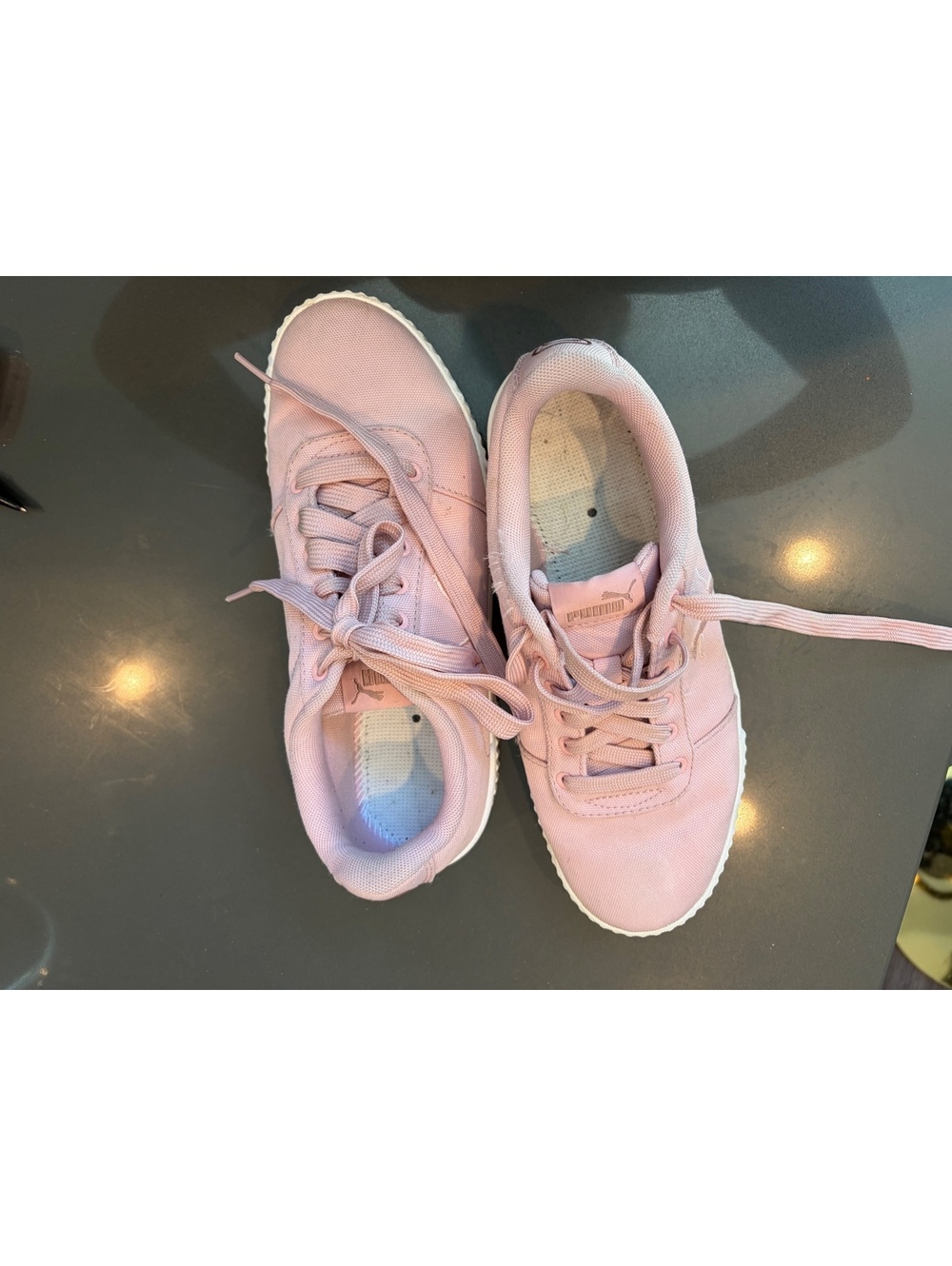 Puma Women's Pink Canvas Sneakers Size 8 - Picture 7 of 8